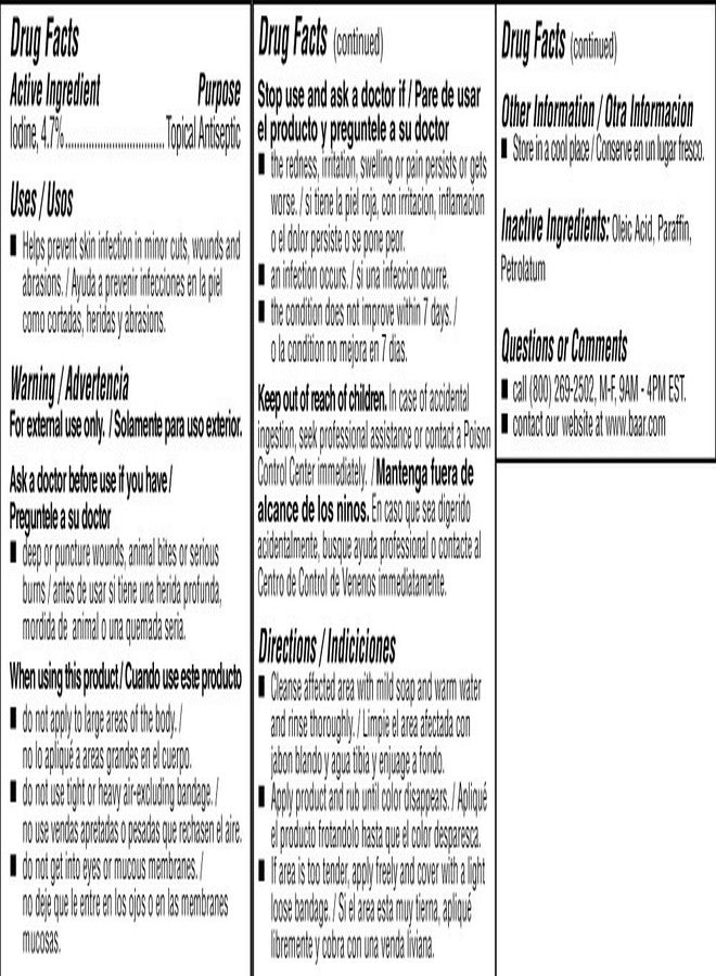IODEX BAAR Iodex Topical Healing Ointment, 4.7% Iodine for Infection Prevention and Soothing Relief, Perfect for Cuts, Scrapes, Wounds, Bruises, Minor Burns, Bug Bites, Rashes & More, Made in The USA, 1 oz - Image 2